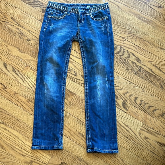 Miss Me Studded Belt Straight Jeans - Picture 5 of 7